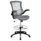 Flash Furniture Kelista Mid-Back Dark Gray Mesh Ergonomic Drafting Chair with Adjustable Foot Ring and Flip-Up Arms BL-X-5M-D-DKGY-GG - alternate 6
